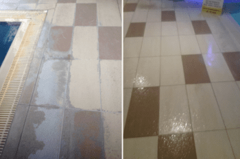 Before and After a Special Clean in a Leisure Centre